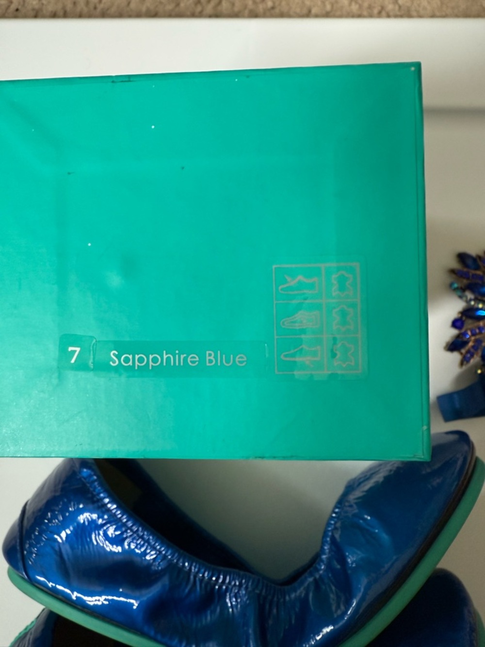 Tieks by Gavrieli Sapphire Blue Ballet Flats 7 - Picture 4 of 9